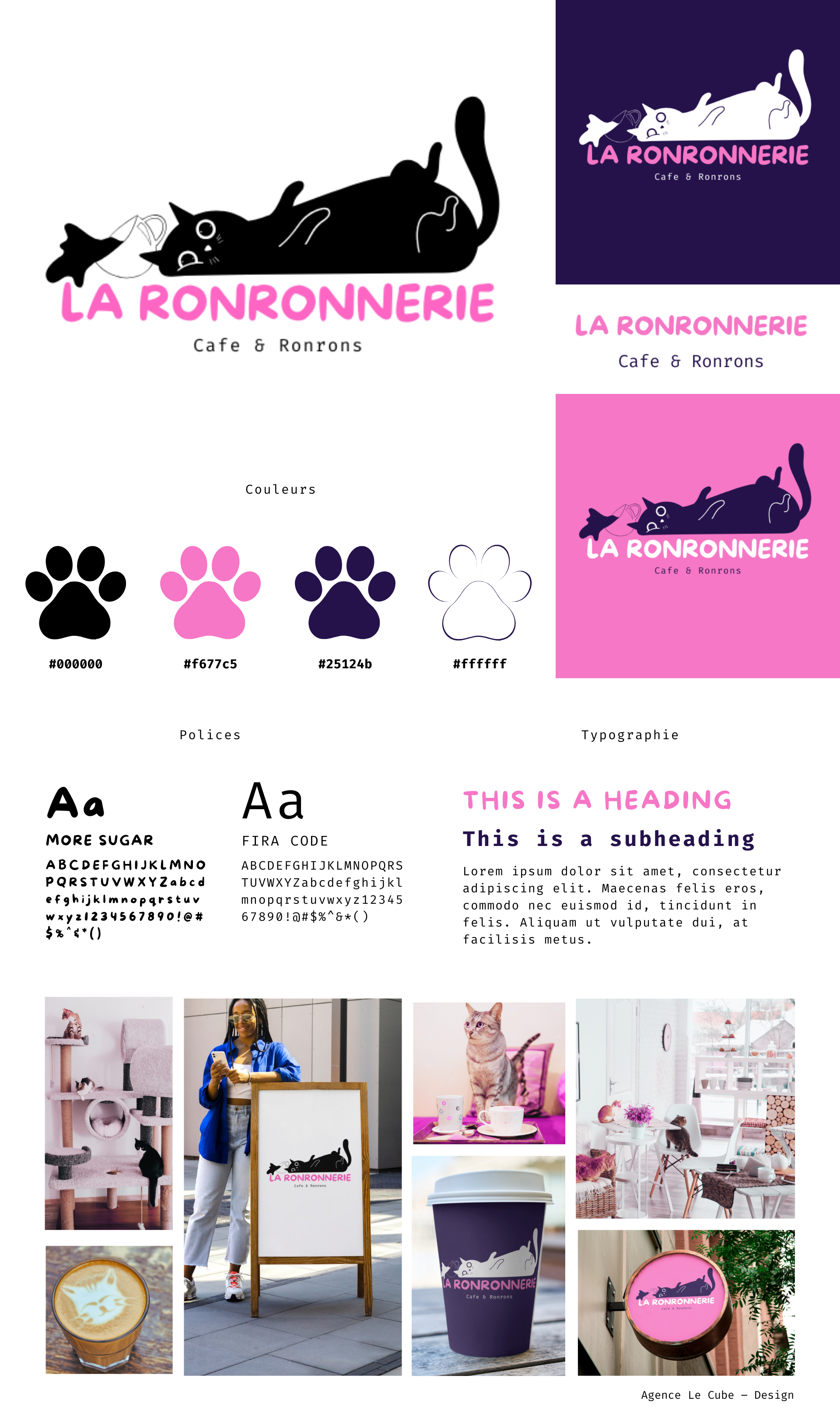 La Ronronnerie Brand Board - Agence Le Cube