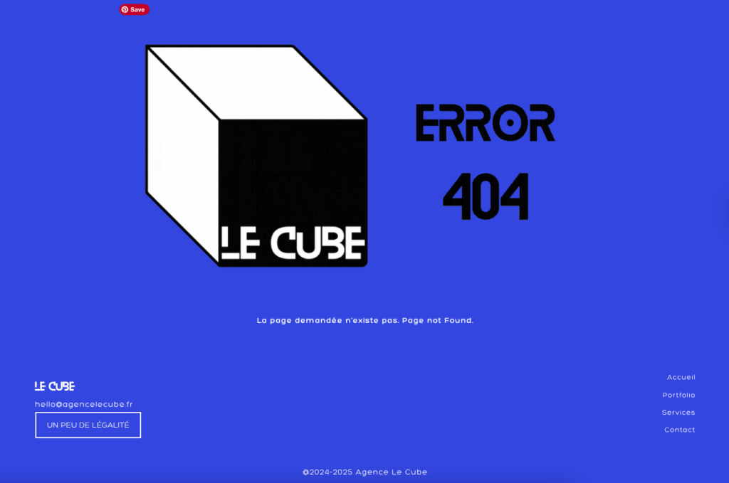 Agence Le Cube - 404 page